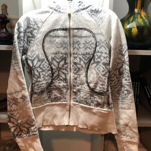 Lululemon Athletica Gray and White Hoodie
